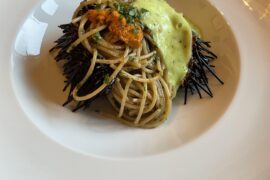 Spaghetti with sea urchin.