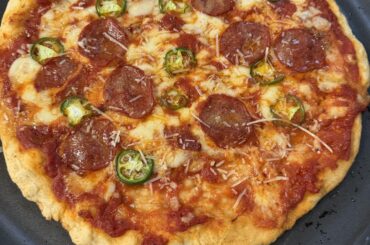 Polly O Cheese on Pizza.