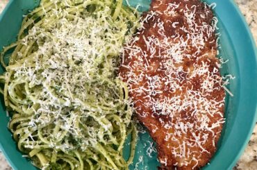 Pesto and a Chicken Cutlet