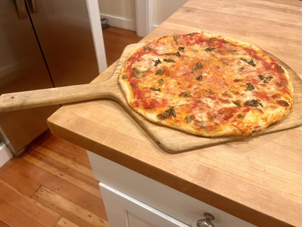 Made a Marguerite on my gas grill last night using a pizza screen.