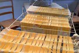 Homemade pappardelle and slow braised Ragu.