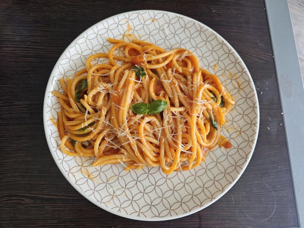 I submit my pasta al pomodoro to the pasta police