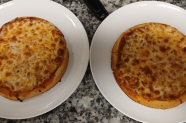 Couple of mini cheese pizza for the kids
