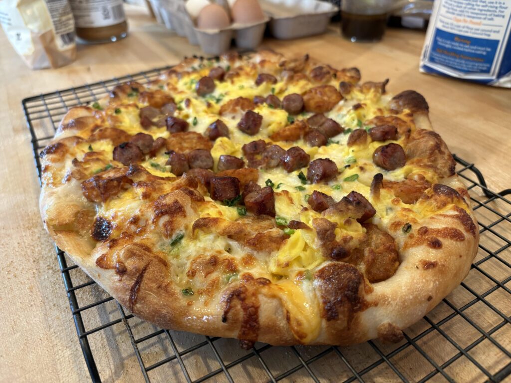 Breakfast pizza