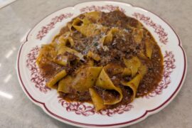 Pappardelle Ragu Bolongnese from Fiolina at the Washington Dulles Airport