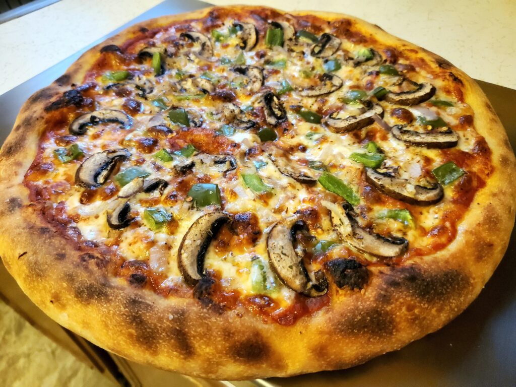 Pizza turned out good tonight! Anyone else only put veggies on their pies?