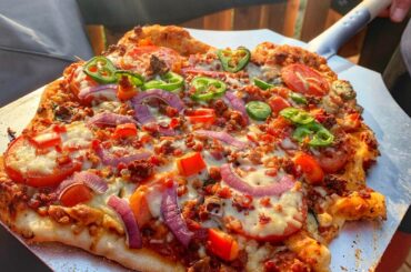 Our Maiden Pizza from a Wood Pellet Grill