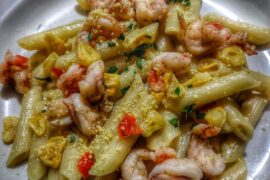 Chili Garlic Shrimp Penne Pasta