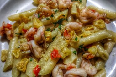 Chili Garlic Shrimp Penne Pasta