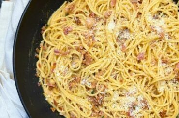 I made this creamy [Bacon Pasta] for dinner and it turned out amazing