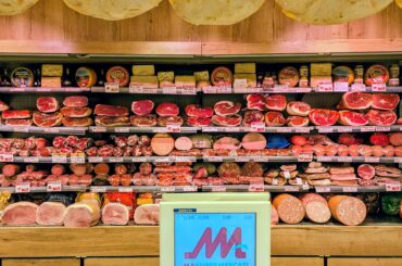 Cold cuts at a local supermarket in Italy