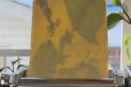 Fresh herb laminated pasta from scratch