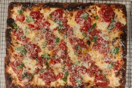 Usually reserve square pies for Sunday, but sometimes you gotta change it up. Home oven