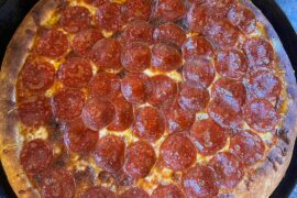 Made two pizzas today. This one I made after 4 hours and the other is in the fridge for 72 hours.