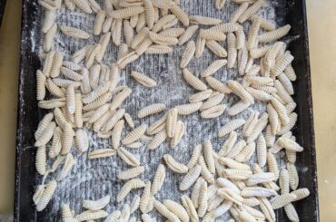 Making some ricotta cavatelli