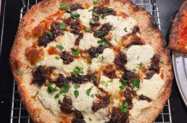 A few pizzas I made.