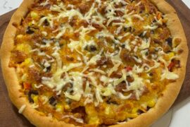 First time trying to bake a pizza!