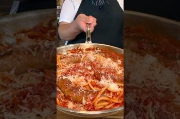 Simple pasta dish with homemade sauce