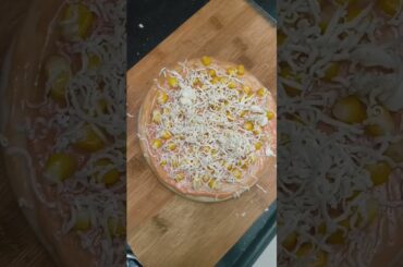 🔥🧀 Golden Cheese Corn Pizza at Home 😍🍕 | No Oven, Super Cheesy & Crispy! #food #pizza