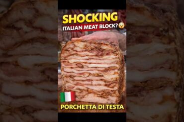 You Won’t Believe This Italian Meat Block… It’s Called Porchetta di Testa 😳 #italianfood #foodfacts
