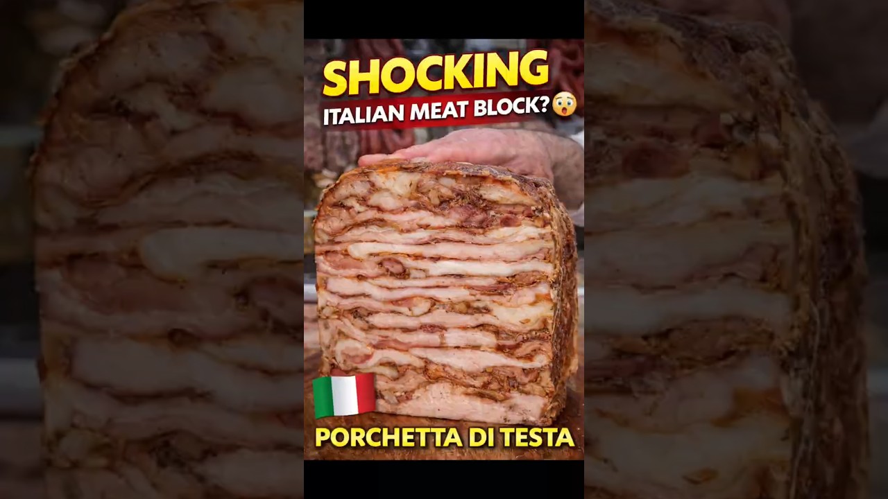 You Won’t Believe This Italian Meat Block… It’s Called Porchetta di Testa 😳 #italianfood #foodfacts You Won’t Believe This Italian Meat Block… It’s Called Porchetta di Testa 😳 #italianfood #foodfacts