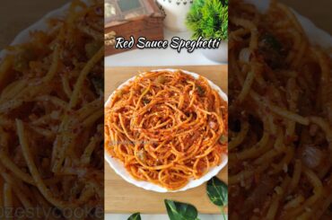 Red Sauce Speghetti Recipe 😍 #shorts