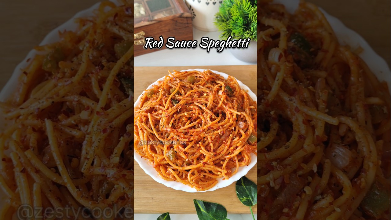 Red Sauce Speghetti Recipe 😍 #shorts Red Sauce Speghetti Recipe 😍 #shorts