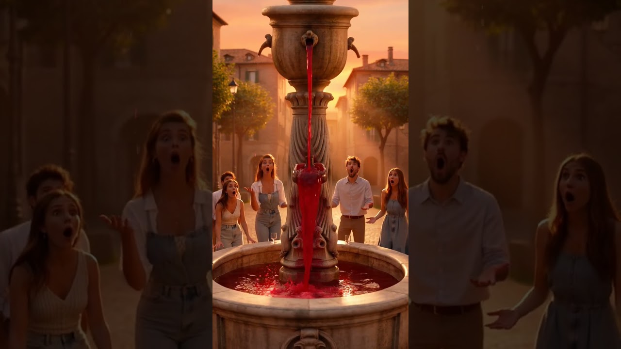 In Italia esiste una fontana che versa VINO gratis 🍷😳 In Italia esiste una fontana che versa VINO gratis 🍷😳