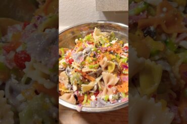 Spring In A Pasta Salad Bowl👒💚 #cooking #asmr #spring #recipe