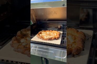 #ad Made a Beans and Cheese Croissant Based Pizza on the #NinjaFlexFlame 😋