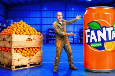 I MADE A GIANT FANTA FROM 1 TON OF ORANGES!!!