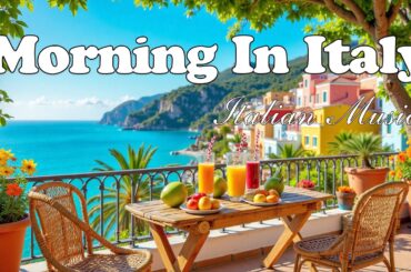 🎶 Italian Vibes & Mediterranean Music 🎶 1+ Hour Serenity in Italy & Mediterranean Coast Views 4K