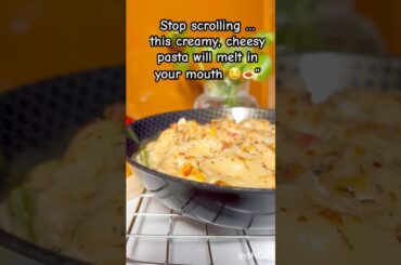 This creamy, cheesy pasta will melt in your mouth🍝 #viralvideo #recipe #pasta #pastarecipe #shorts