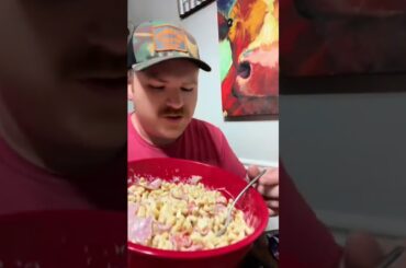 Pasta salad the perfect refreshing side for the bbq . #bbq #bbqsides #sides #cooking #recipe #shorts