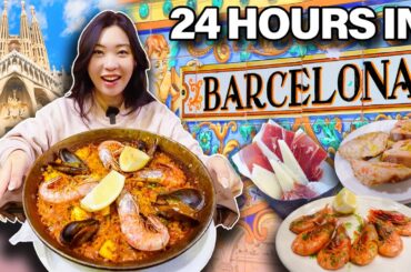 24 Hours in Barcelona 🇪🇸 || Ultimate Must Try Food & What to See!