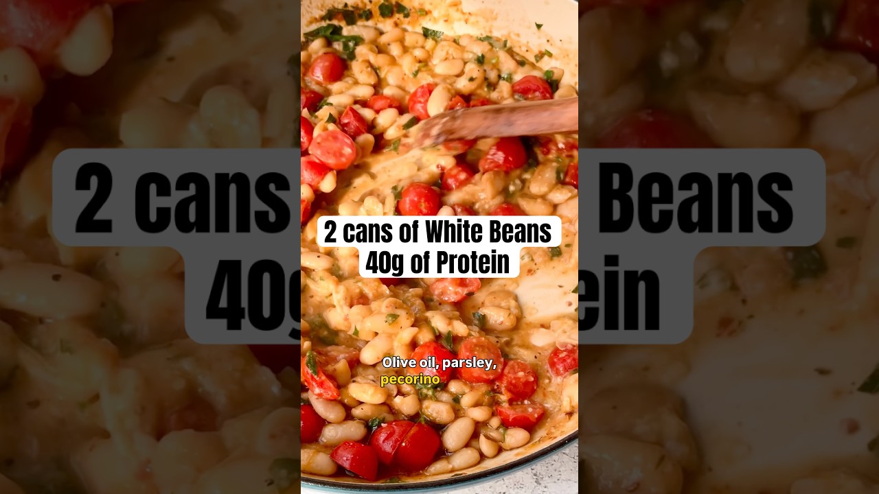 15-Minute Garlic Parmesan White Beans Recipe (40+ g of protein!) #shorts 15-Minute Garlic Parmesan White Beans Recipe (40+ g of protein!) #shorts