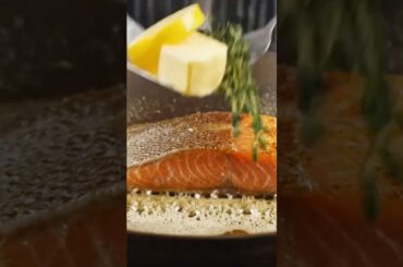 Crispy Skin Salmon Lemon-Herb Asparagus #ai #viralvideo #love #comfortfood #italiancuisine #foryou
