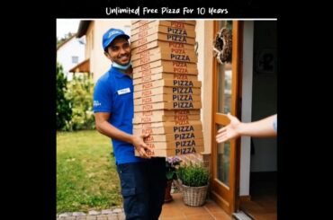 Unlimited Free Pizza For 10 Years  🤔 #shortvideos