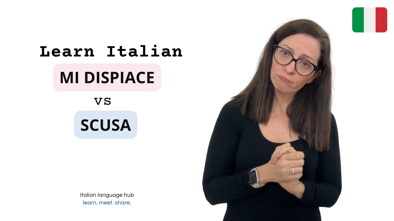 Italian MI DISPIACE vs SCUSA #learnitalian Italian MI DISPIACE vs SCUSA #learnitalian