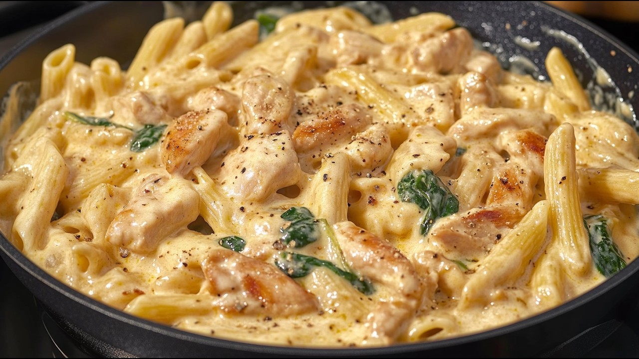 This recipe will drive you crazy! Incredibly tender pasta with chicken in a thick creamy sauce! This recipe will drive you crazy! Incredibly tender pasta with chicken in a thick creamy sauce!