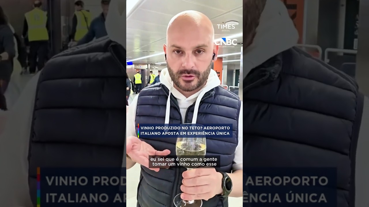 Vinho produzido no teto? Aeroporto italiano aposta em experiência única #shorts Vinho produzido no teto? Aeroporto italiano aposta em experiência única #shorts