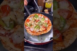 Double🧀Cheese Roti pizza 🍕 #cooking #easyrecipe #pizza #tasty #trendingshort
