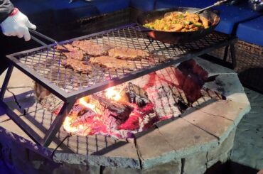 Cooking Italian Foods on a Cozy Bonfire