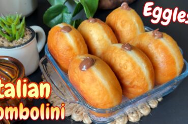 Eggless Italian Bombolini | Soft Pillowy Bomboloni | Italian Filled Donuts | Eggless Donut Recipe