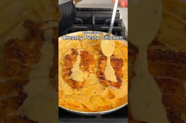 Creamy Chicken Pesto Pasta made in no time! This recipe is a keeper #easydinner #glutenfree #pasta