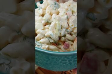 Creamy Macaroni Salad! #shorts #cooking #food
