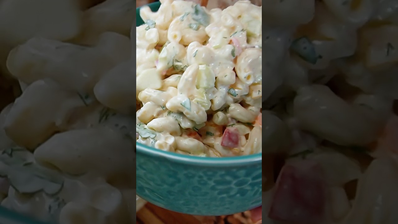 Creamy Macaroni Salad! #shorts #cooking #food Creamy Macaroni Salad! #shorts #cooking #food