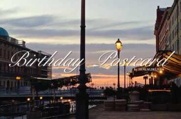 Birthday Postcard from Italy | sunset on the gulf, eating McDonald in bed & birthday cake tiramisu