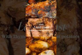 Italian lamb roast with thyme and oregano roast potatoes