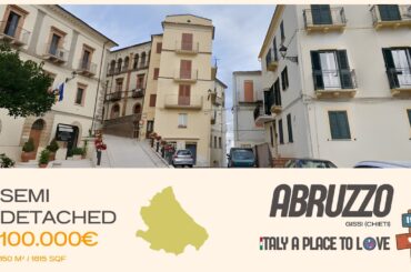 Charming Semi-detached house. Two Properties, price negotiable in stunning Abruzzo valleys, Italy.